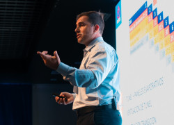 Mario Sergio Assayag speaking in Bolivia